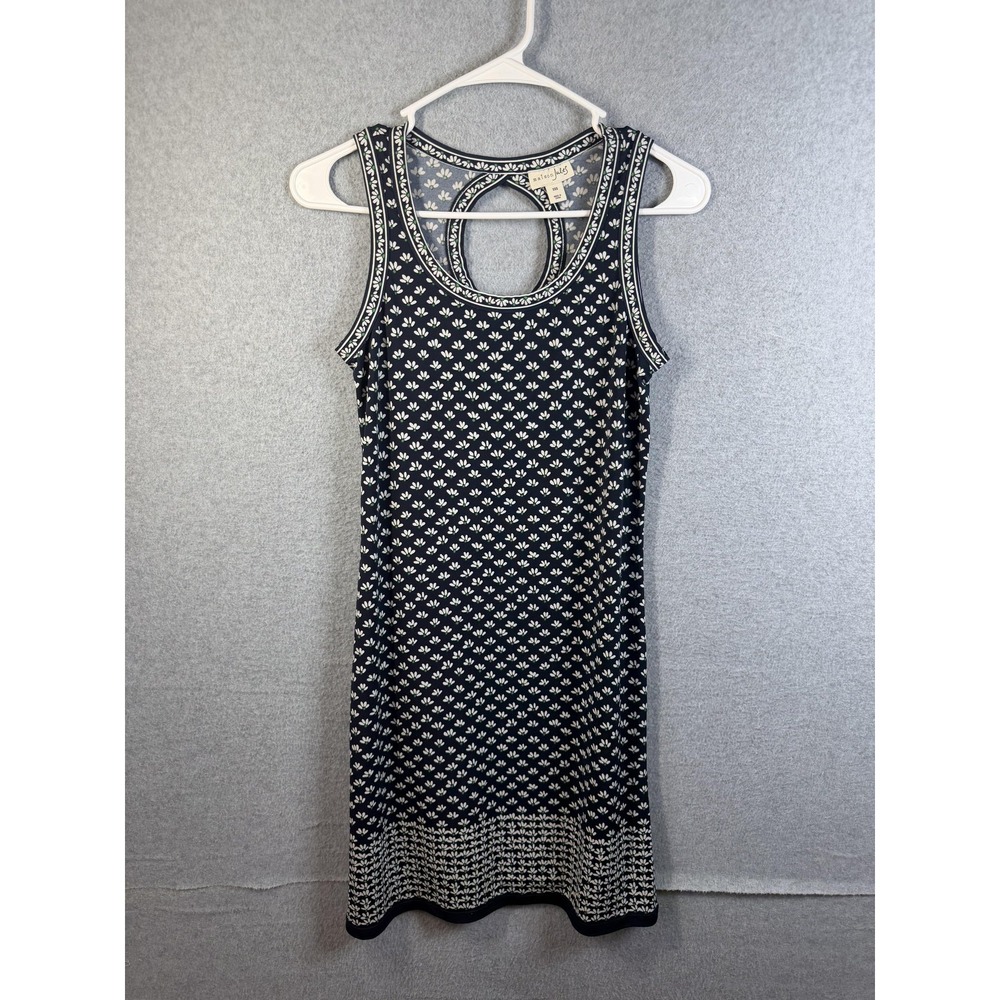 Maison Jules Dress Womens XXS Blue Floral Jersey Sleeveless Tank Mini Casual